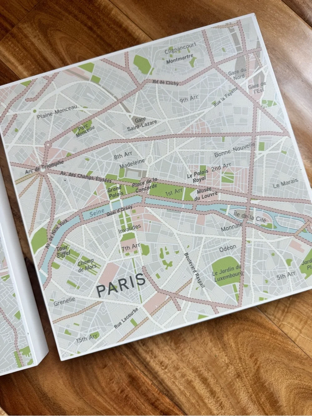 IKEA City Map Wall Art Set - New York, London, Paris in Light Blue and Green